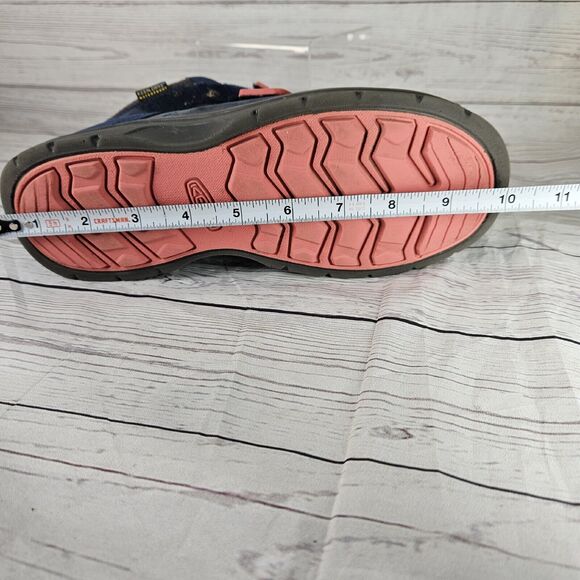 Keen Shoes For Kids Hikeport 2 Blue Pink 2 Strap Size 6 Outdoors Waterproof USED - Picture 11 of 15